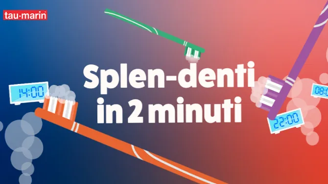 Key visual Splen-denti in 2 minuti